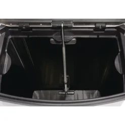 Rubbermaid Commercial Slim Jim 13-Gallon Front Step Style Stainless Steel Step-On Container - Black