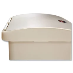 Rubbermaid Commercial 1883552 Streamline 24-Gallon Resin Front Step Style Step-On Container - Beige