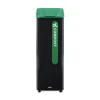 Rubbermaid Commercial Sustain 15 gal Metal/Plastic Decorative Refuse with Recycling Lid - Black/Green