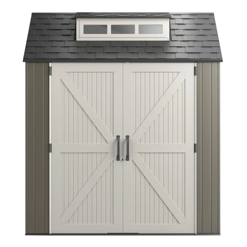 Rubbermaid 337 cu-ft. 7 ft. x 7 ft. x 8 ft. Storage Shed - Brown
