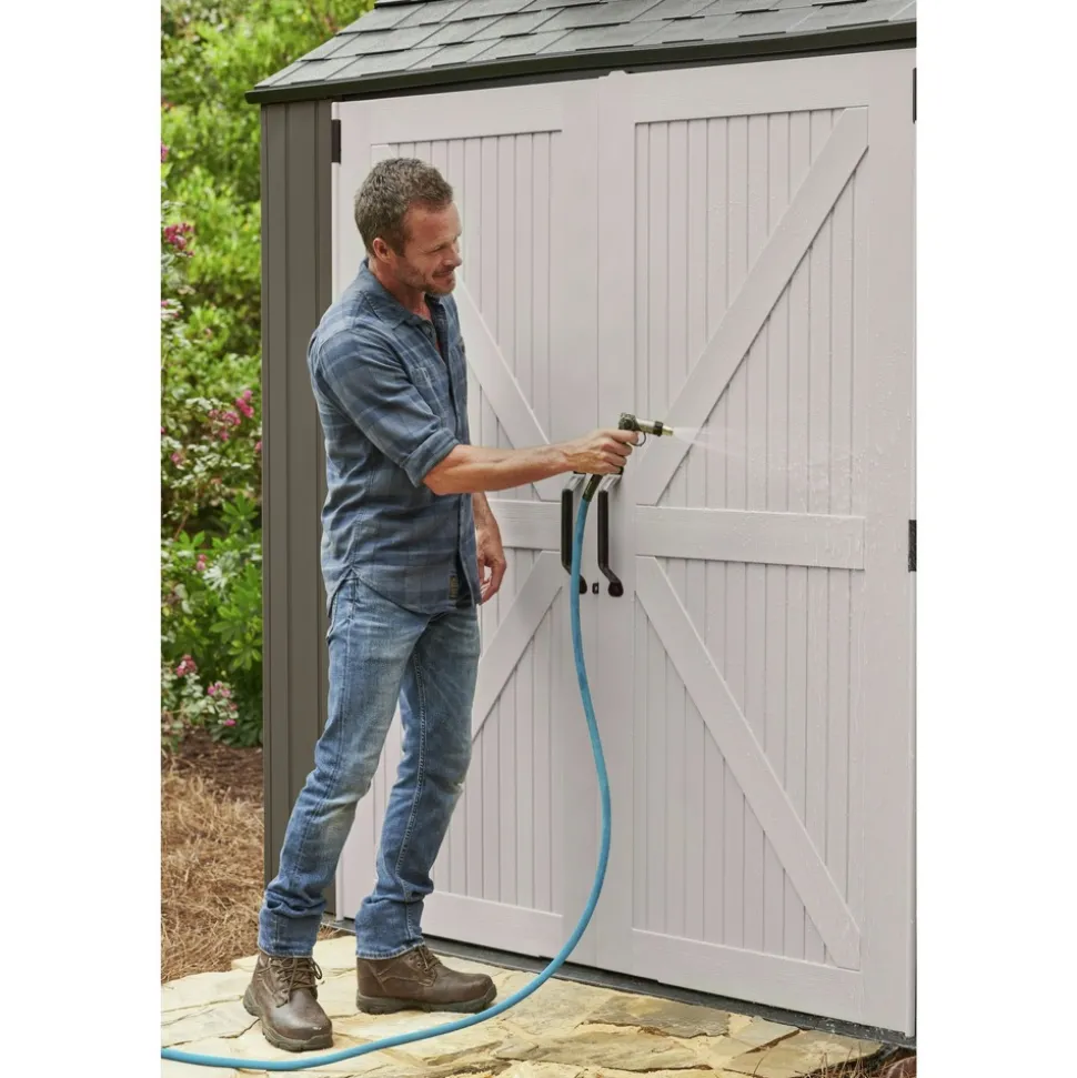 Rubbermaid 337 cu-ft. 7 ft. x 7 ft. x 8 ft. Storage Shed - Brown