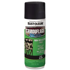 Rust-Oleum 12 oz. Aerosol Can Camouflage Spray Paint - Flat Black (6/Carton)