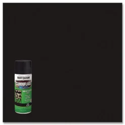 Rust-Oleum 12 oz. Aerosol Can Camouflage Spray Paint - Flat Black (6/Carton)
