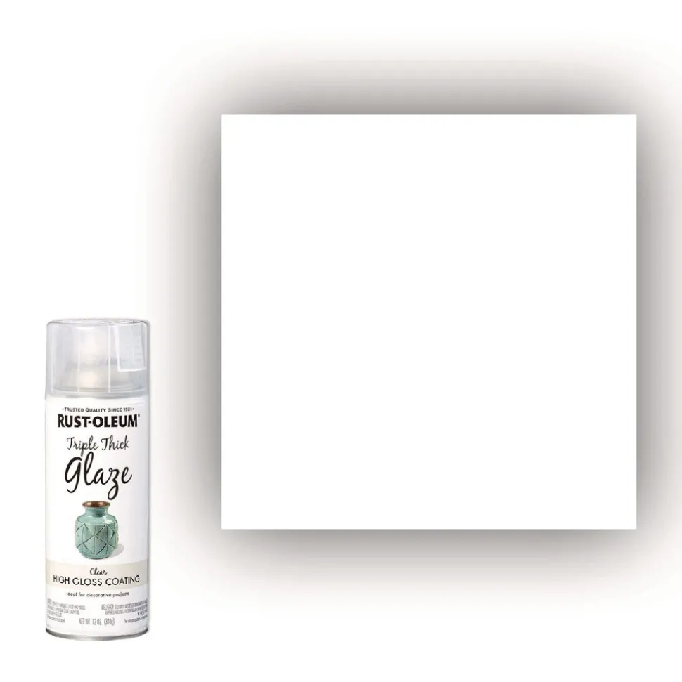 Rust-Oleum Specialty Triple Thick Glaze Spray Paint, High Gloss Clear, 12 oz Aerosol Can, 6/Carton