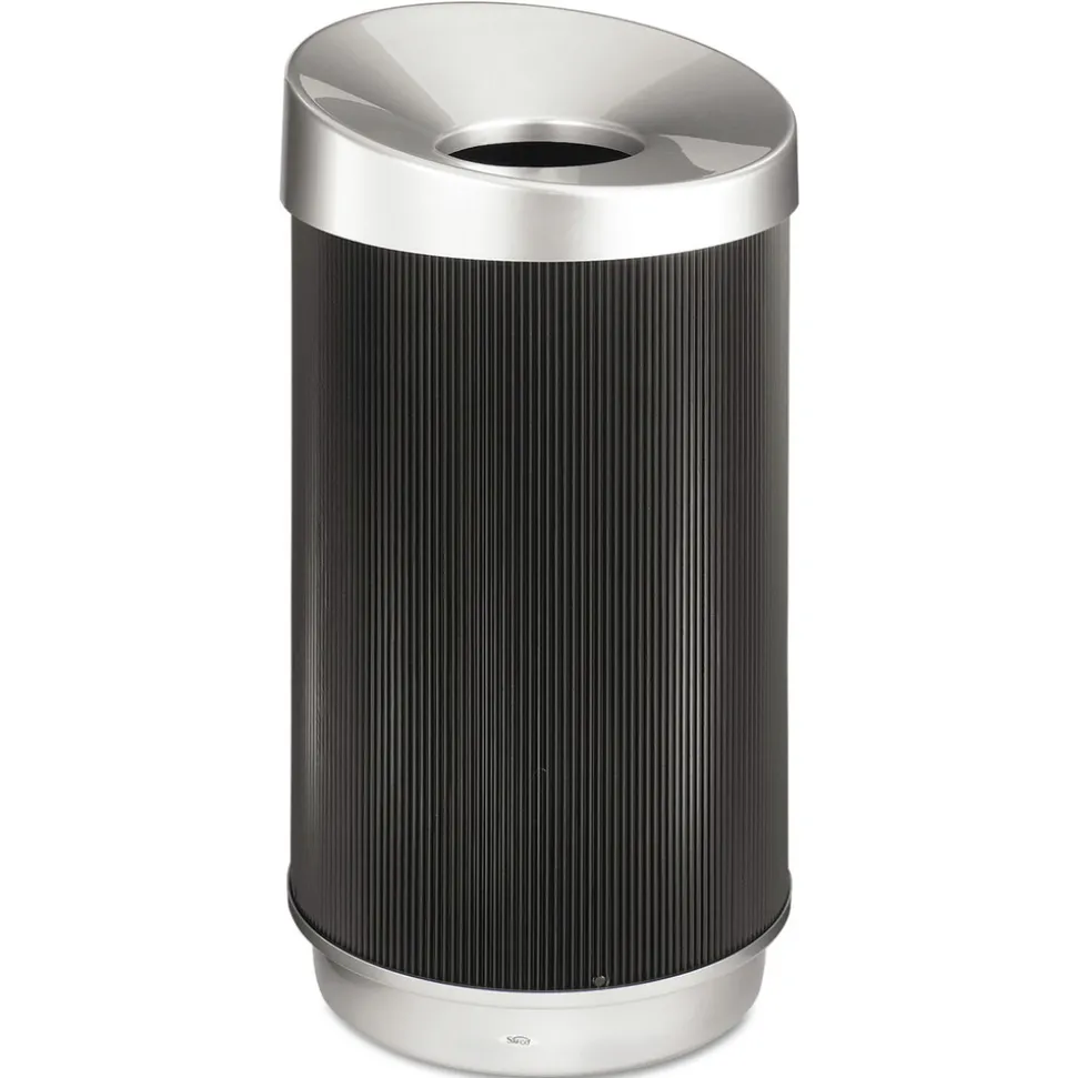 Safco At-Your-Disposal 28-Gallon Polyethylene Vertex Receptacle - Black