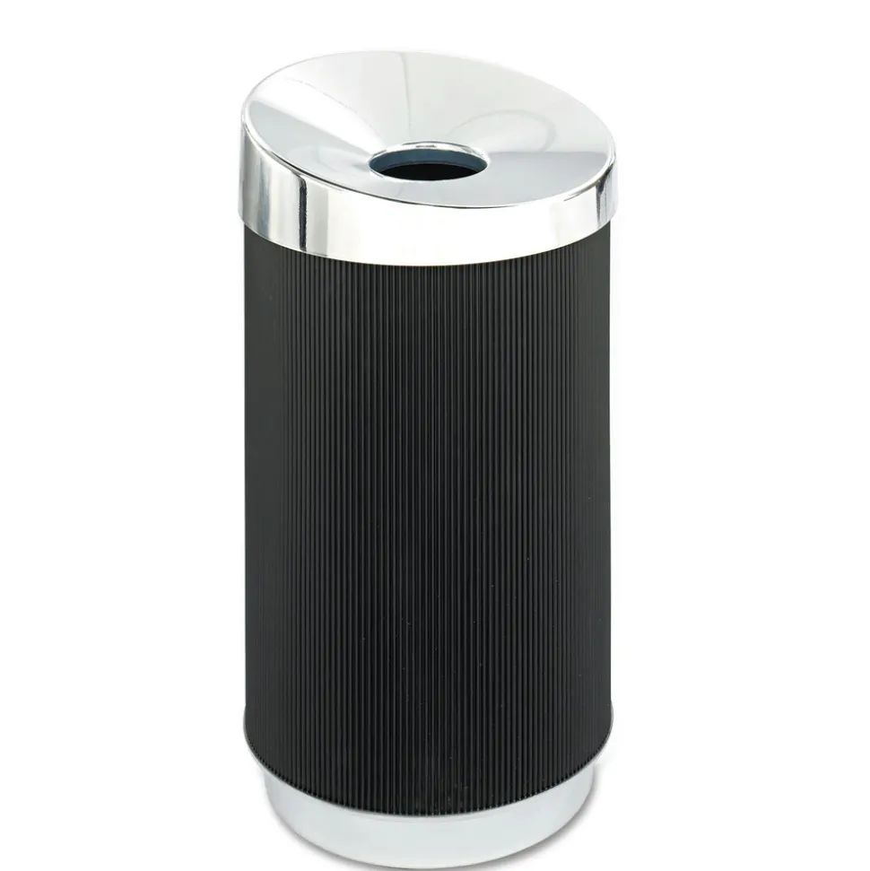 Safco At-Your-Disposal 28-Gallon Polyethylene Vertex Receptacle - Black