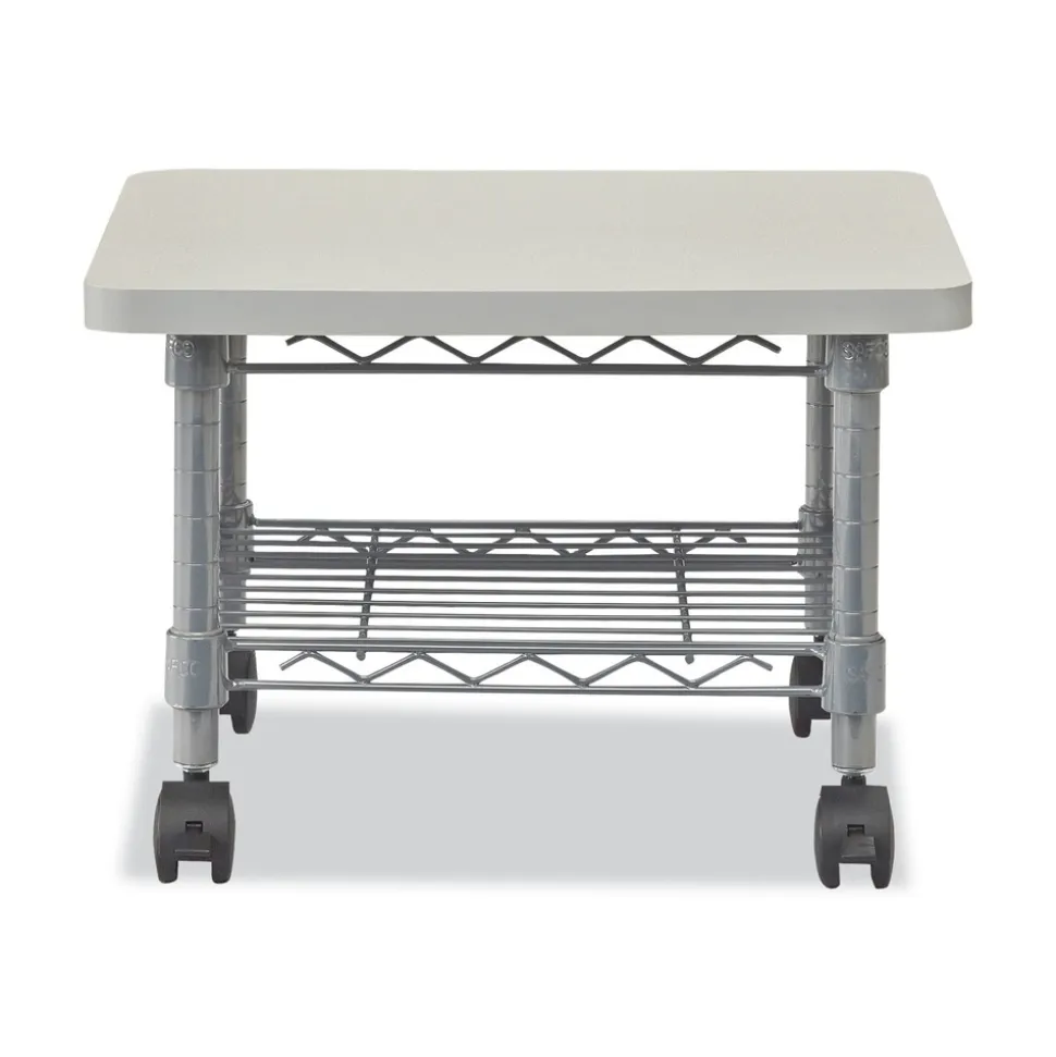 Safco Engineered Wood 2 Shelves 19 in. x 16 in. x 13.5 in. Underdesk Printer/Fax Stand - Gray