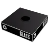 Safco 15.25 in. W x 15.25 in. D x 2 in. H Circular Opening Public Square Recycling Container Lid - Black