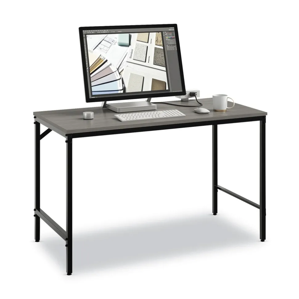Safco Simple 45.5 in. x 23.5 in. x 29.5 in. Work Desk - Gray
