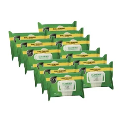 Sani Professional NIC A580FW 11.5 in. x 7 in. 1-Ply Multi-Surface Cleaning Wipes - Fresh Scent, White (12/Carton)