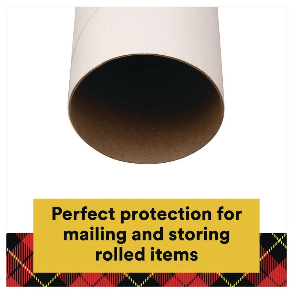 Scotch Mailing Tube 48-in Long 4-in Diameter White 12/Carton