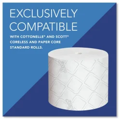 Scott 09606 7 1/10 in. x 10 1/10 in. x 6 2/5 in. Pro Coreless SRB Stainless Steel Tissue Dispenser
