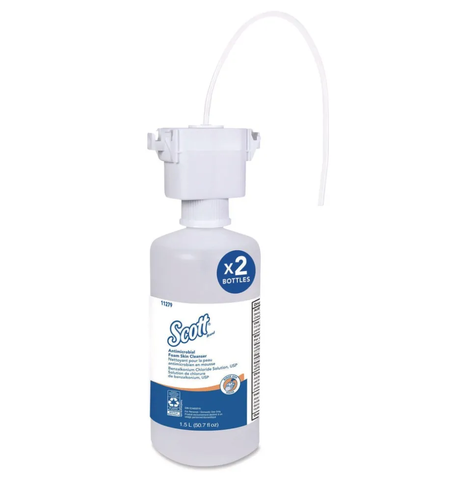 Scott 1500 mL Antimicrobial Foam Skin Cleanser Refill - Unscented (2/Carton)