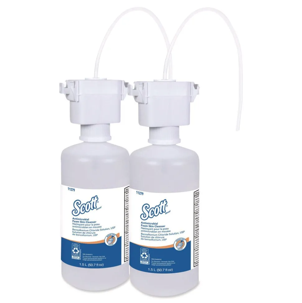 Scott 1500 mL Antimicrobial Foam Skin Cleanser Refill - Unscented (2/Carton)