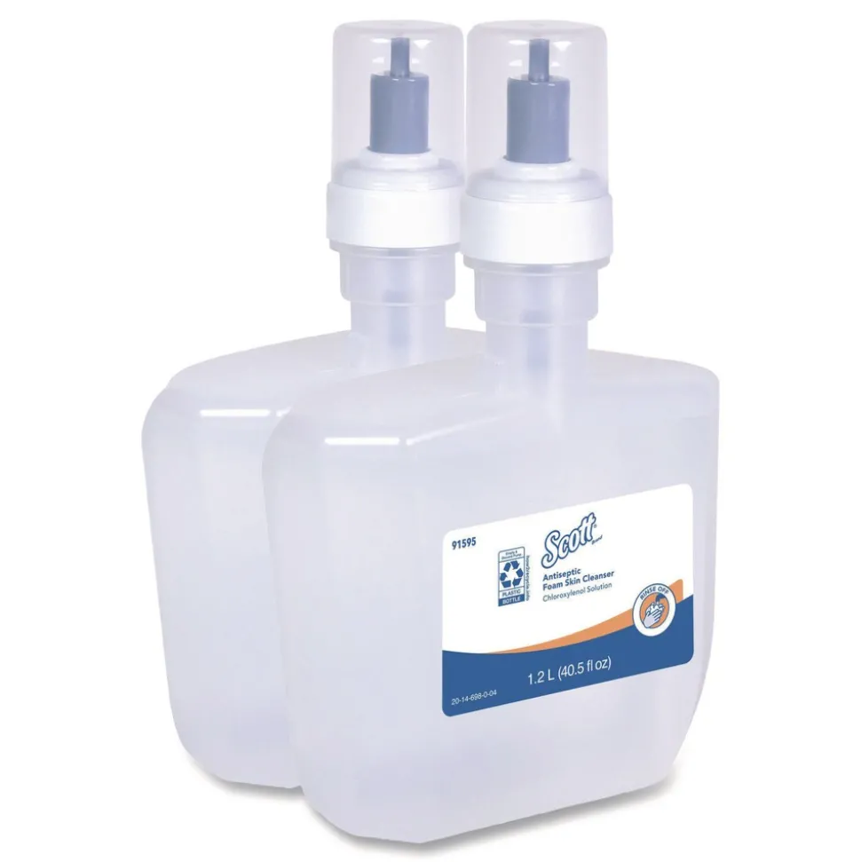 Scott 91595 1200 mL Refill Antiseptic Foam Skin Cleanser- Unscented (2/Carton)