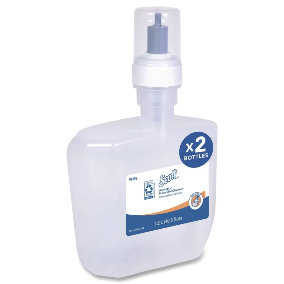 Scott 91595 1200 mL Refill Antiseptic Foam Skin Cleanser- Unscented (2/Carton)