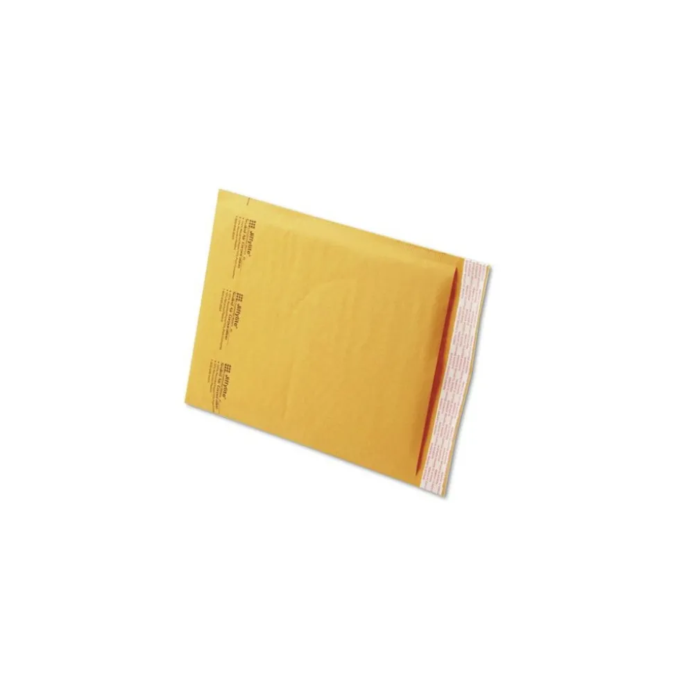 Sealed Air 39093 Jiffylite #2 Barrier Bubble Air Cell Cushion Self-Adhesive Closure Self-Seal 8.5 in. x 12 in. Bubble Mailer - Brown Kraft (100/Carton)