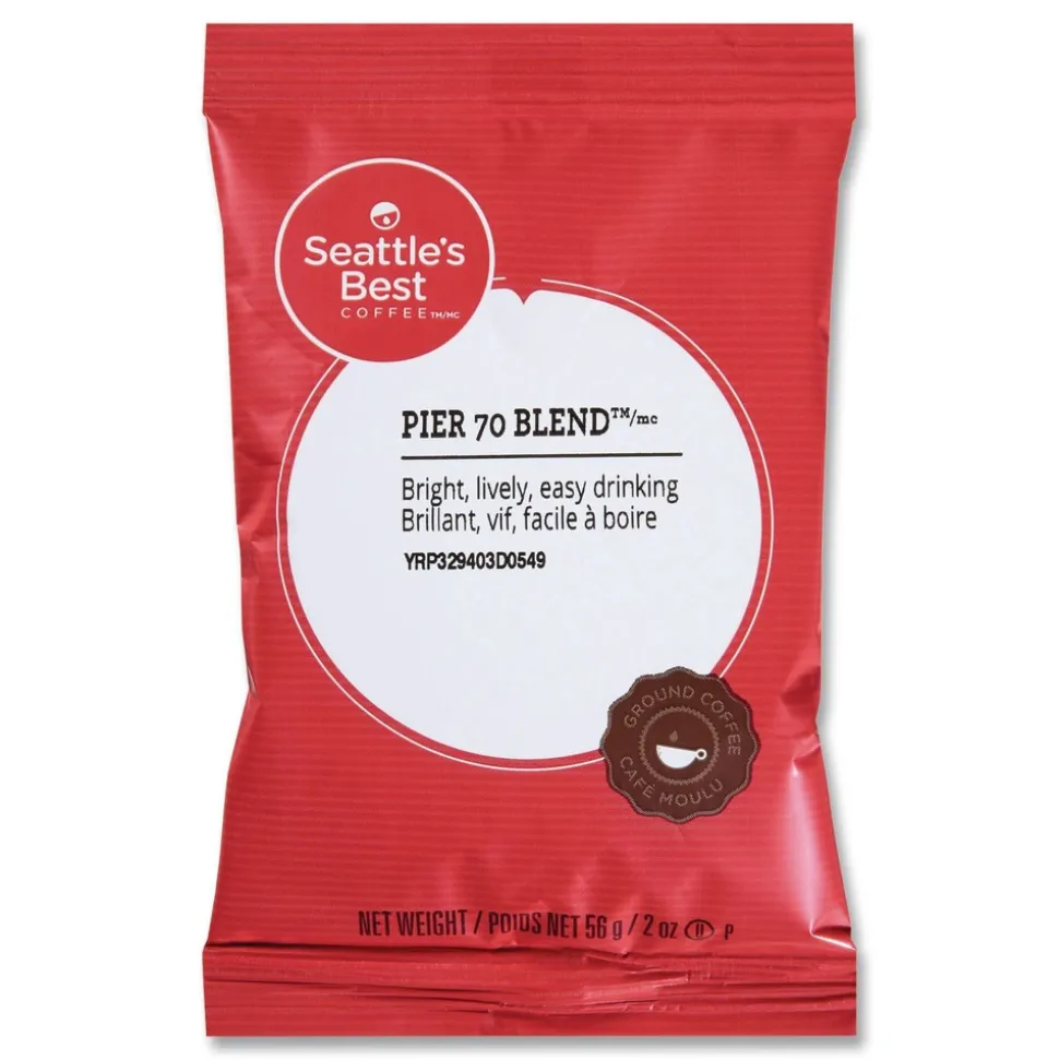 Seattle's Best 12420869 2.1 oz. Packet Premeasured Coffee Packs - Pier 70 Blend (72/Carton)