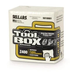 Sellars 1-Ply 11.87 x 13 Z400 Quarterfold Wipers - White (12/Carton)
