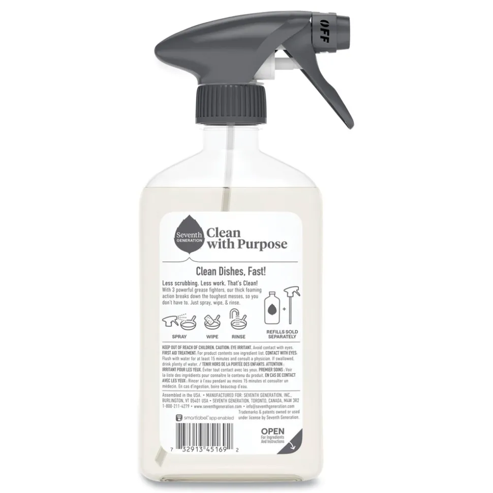 Seventh Generation 16 oz. Bottle Foaming Dish Spray - Mandarin Orange Scent (6/Carton)