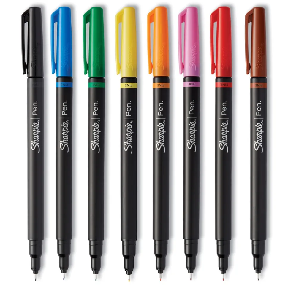 Sharpie Art Pen Fine 0.4 millimeter Stick Porous Point Pen - Assorted Ink/Barrel Colors (1-Set)