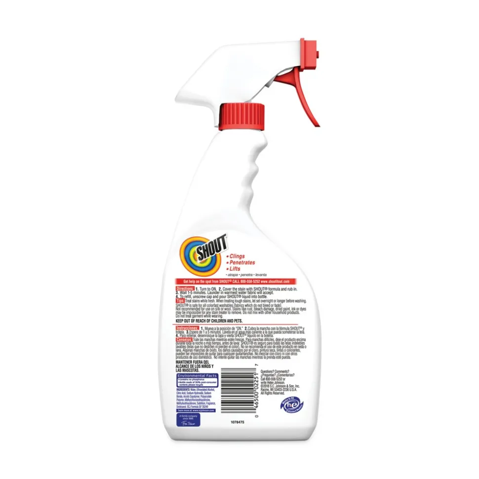 Shout 22 oz. Trigger Spray Bottle Laundry Stain Treatment - Pleasant Scent