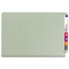Smead 2 in. Expansion 1 Divider Legal Size 4 SafeSHIELD Fasteners End Tab Pressboard Classification Folders - Gray-Green (10/Box)