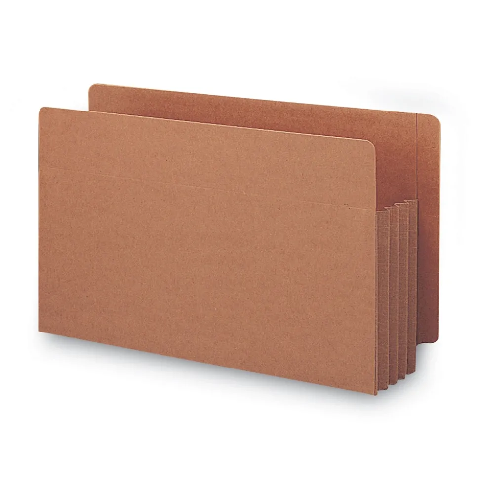 Smead 3.5 in. Expansion Heavy-Duty End Tab TUFF Pockets - Redrope/Legal Size (10/Box)