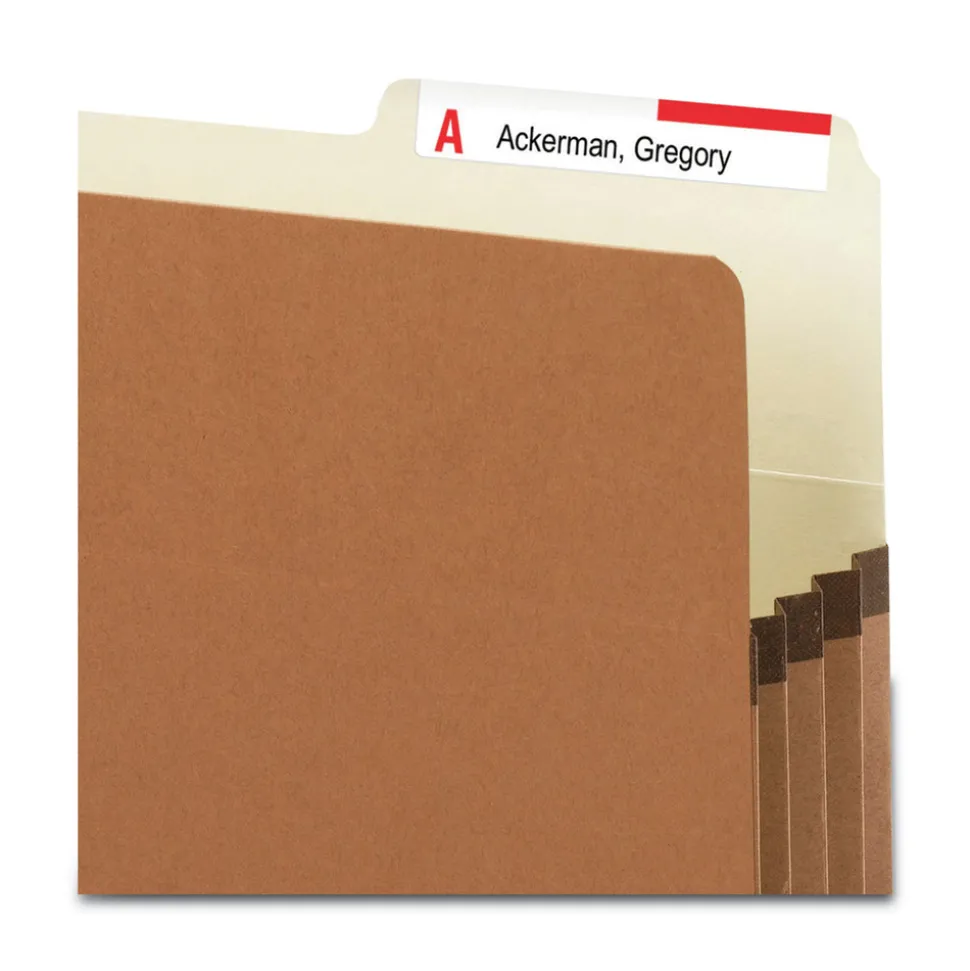 Smead 3.5 in. Expansion Legal Size Redrope Drop Front File Pockets with 2/5-Cut Guide Height Tabs (25/Box)