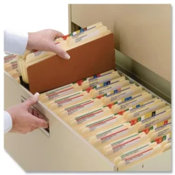 Smead 5.25 in. Expansion Letter Size Redrope Drop Front File Pockets (50/Box)