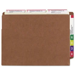 Smead 5.25 in. Expansion Letter Size Heavy-Duty Redrope End Tab TUFF Pockets (10/Box)
