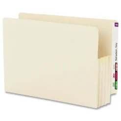 Smead 3.5 in. Expansion Manila End Tab File Pockets - Legal, Manila (25/Box)