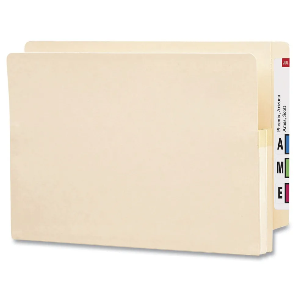Smead 1.75 in. Expansion Manila End Tab File Pockets - Legal, Manila (25/Box)