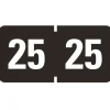 Smead "25-in 0.75 in. x 1.5 in. Yearly End Tab File Folder Labels - Black (1-Roll)