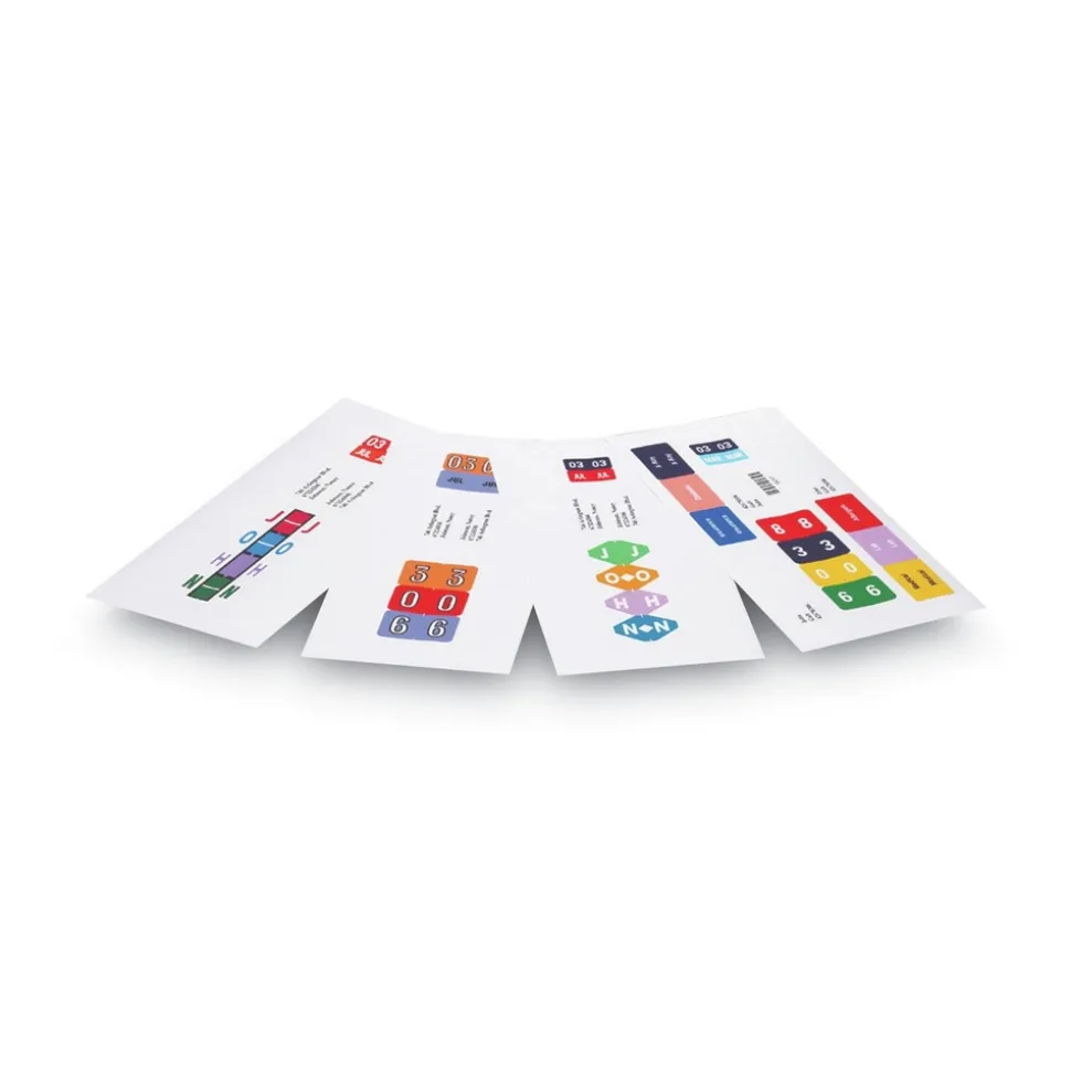 Smead 1.5 in. x 7.5 in. Color-Coded Smartstrip Inkjet Refill Label Forms - Assorted, White (250/Pack)