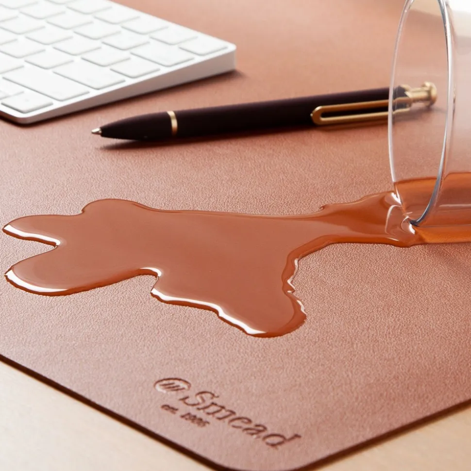 Smead 31.5 in. x 15.7 in. Vegan Leather Desk Pads - Brown