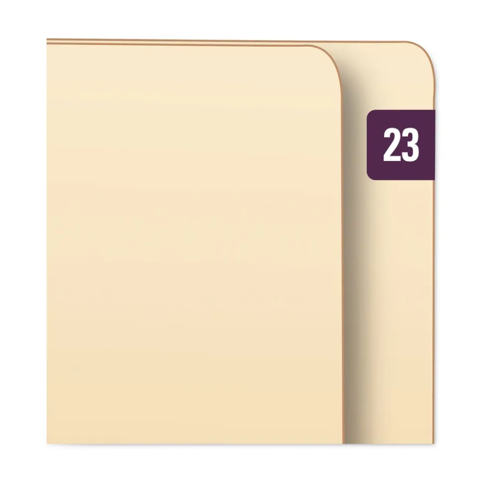 Smead 0.5 in. x 1 in. Yearly End Tab 23 File Folder Labels - Purple (250/Pack)