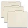 Smead Recycled Pressboard Folders with 2/5-Cut Tab - Letter, Gray-Green (25/Box)
