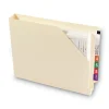Smead Straight Tab Letter Size 14-pt End Tab Jackets with Reinforced Tabs - Manila (50/Box)