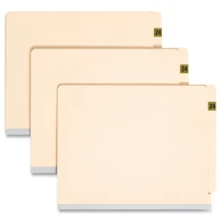 Smead Yearly End Tab 2024 File Folder Labels - Gold (1-Roll)