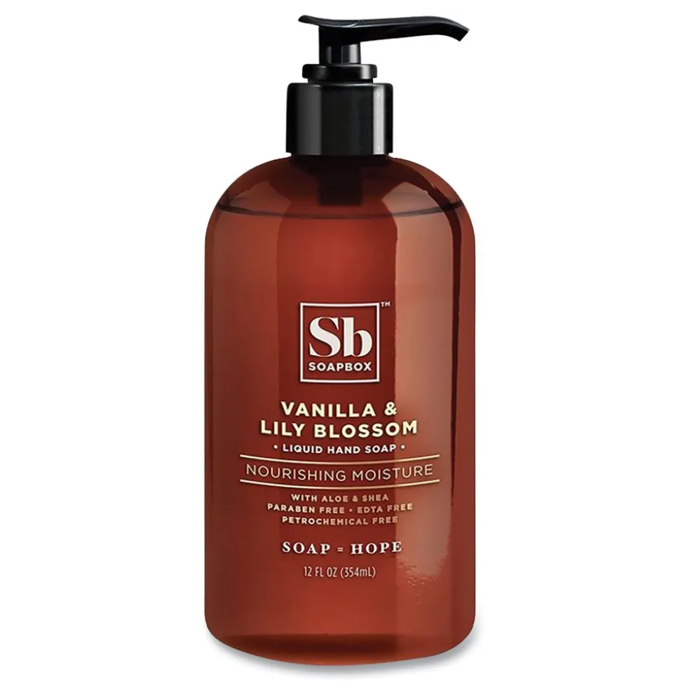 Soapbox 12 oz Hand Soap - Vanilla and Lily Blossom Scent (3/Box)