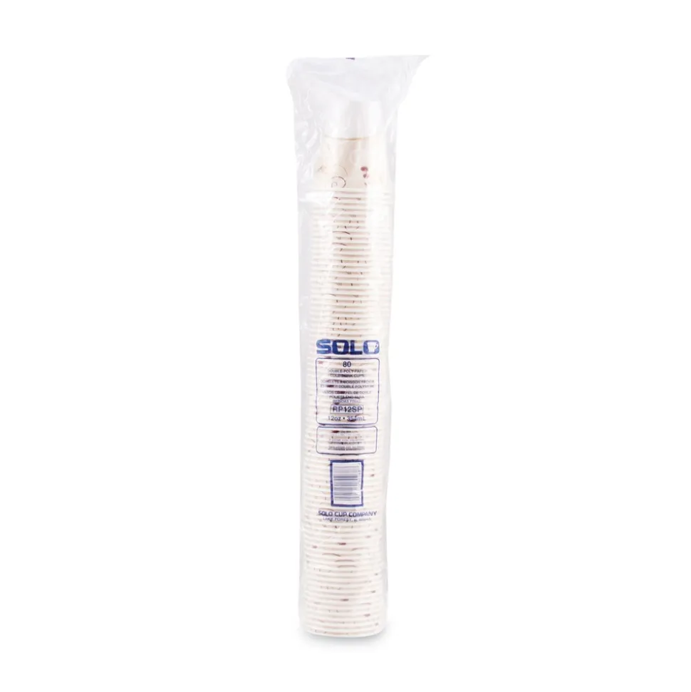 SOLO 12 oz Double Sided Poly (DSP) Symphony Design Paper Cold Cups (2000/Carton)