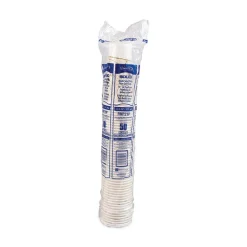 SOLO Symphony Design 21 oz Double Sided Poly Paper Cold Cups - Tan/Maroon/White (50/Pack, 20 Packs/Carton)