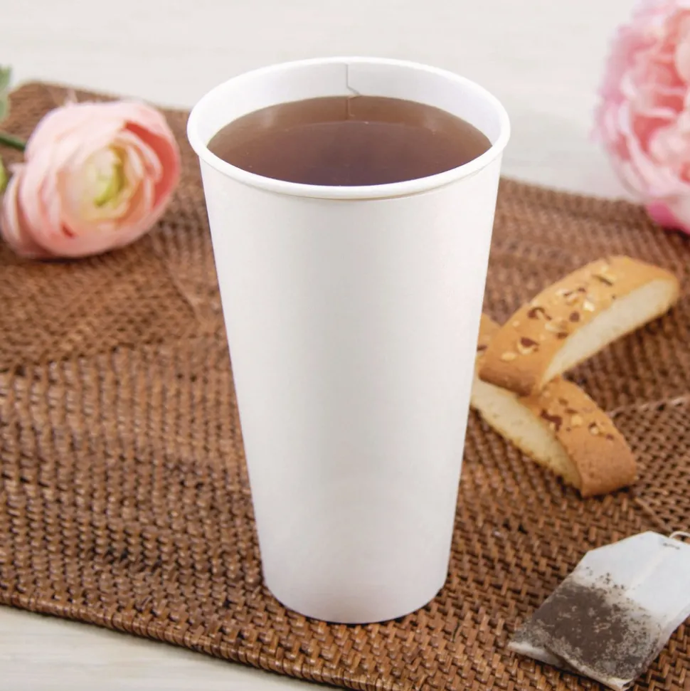 SOLO Thermoguard 20 oz Sustainable Forest Print Insulated Paper Hot Cups - White (600/Carton)