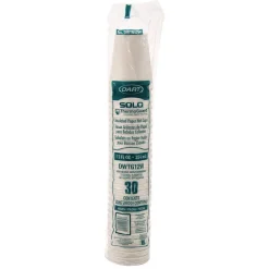 SOLO Thermoguard 12 oz. Sustainable Forest Print Insulated Paper Hot Cups - White (600/Carton)