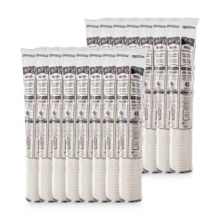 SOLO 420W-2050 20 oz. Single-Sided Poly Paper Hot Cups - White (15 Packs/Carton)