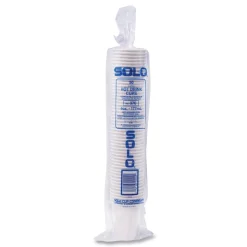 SOLO 376W-2050 6 oz. Single-Sided Poly Paper Hot Cups - White (1000/Carton)