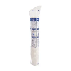 SOLO 510W 1-Sided Poly 10 oz. Paper Hot Cups - White (1000/Carton)
