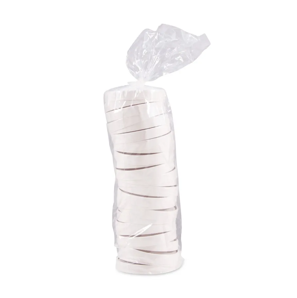 SOLO 16 oz Spiral-Wound Paper Hot Cup Lids - White (20/Carton)