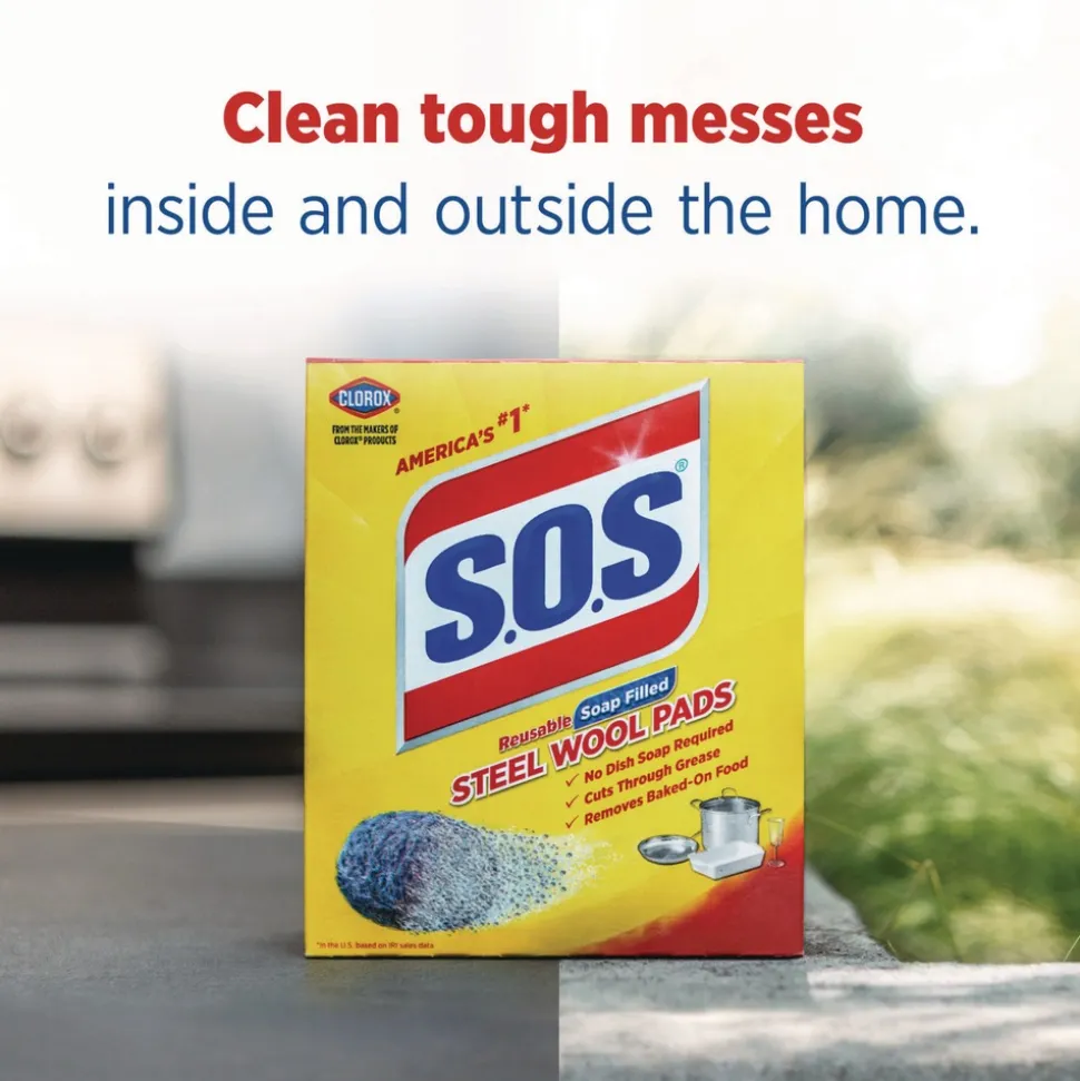 S.O.S. Steel Wool Soap Pad (24/Carton)